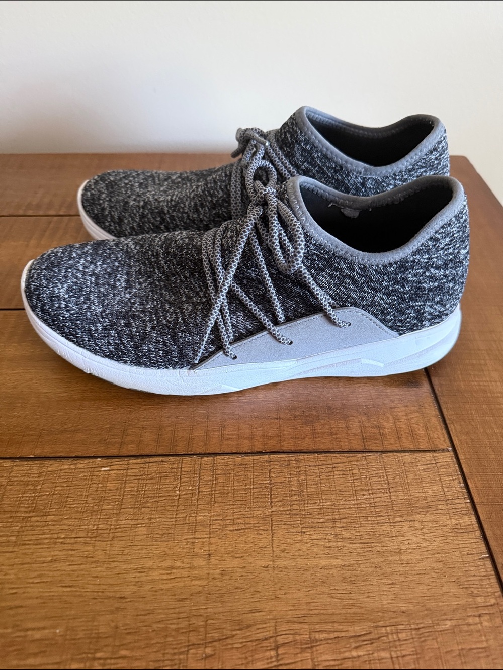 Vessi Women's Knit Athletic Sneakers - Gray & White - Picture 3 of 8